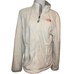 The North Face fleece jacket breast cancer awareness white